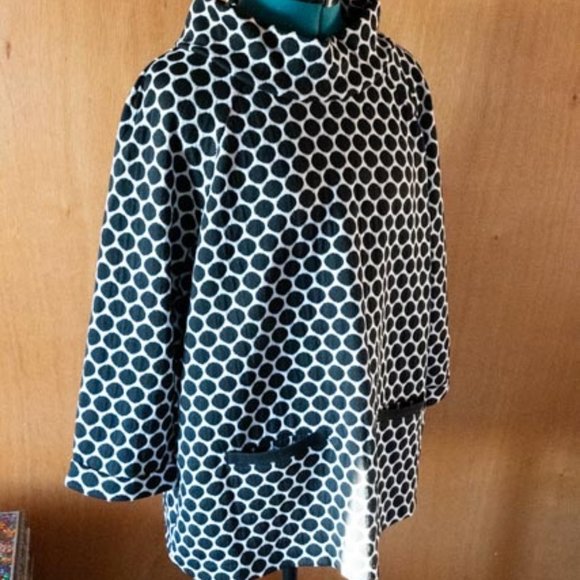 Boden White w Black Polkadots Jersey Tunic womens 16 - Picture 13 of 16